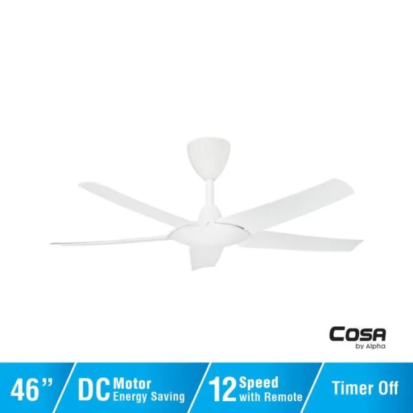 Alpha Cosa EX9 Ceiling Fan Matt White
