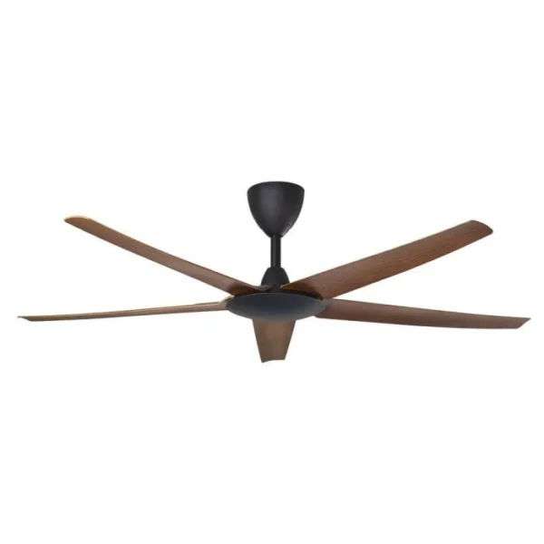 Alpha Cosa EX9 Ceiling Fan Walnut Matt Black